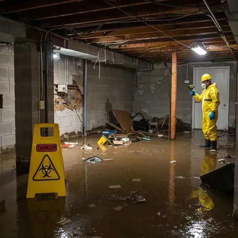 Flooded Basement Electrical Hazard in Kingston, MO Property